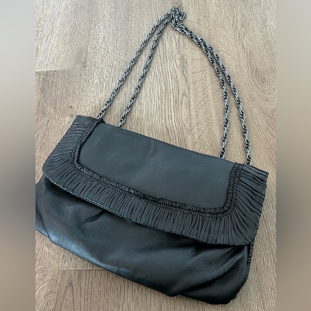 Ellie Tahari Leather Should or Sling Bag with adjustable metal strap